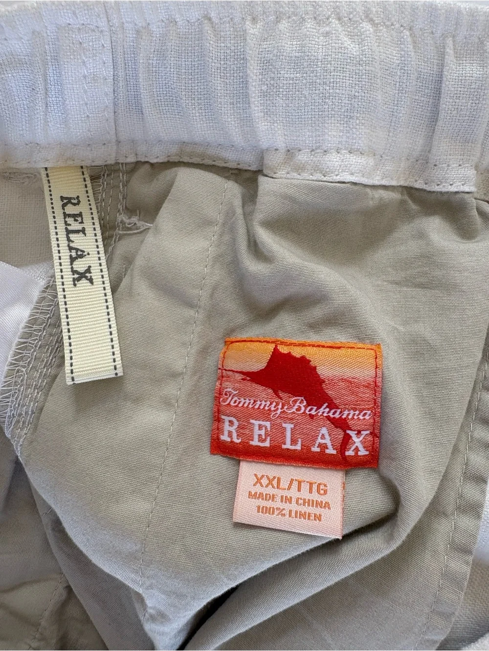 Tommy Bahama Beach Coast Linen Drawstring Resort XXL Pants Relaxed White Cruise